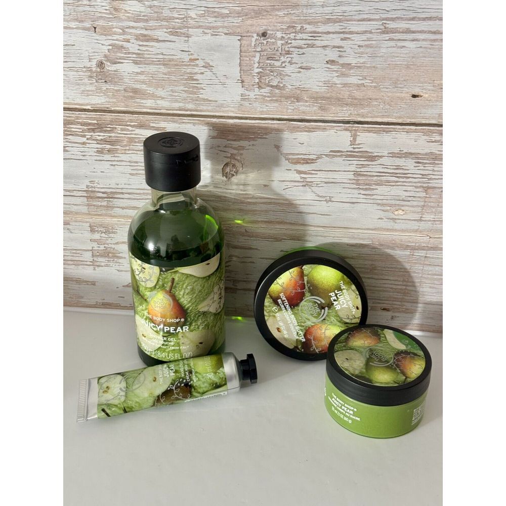 Body Shop Juicy Pear - Gift Set-Shower Gel, Body Butter, Body Scrub & Hand Cream